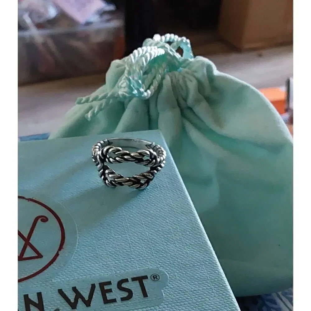 American West Jewelry Sterling Silver Lasso Love Knot Ring Sz 6